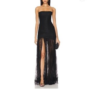 Retrofete Jeanette Elegant Black Maxi Dress